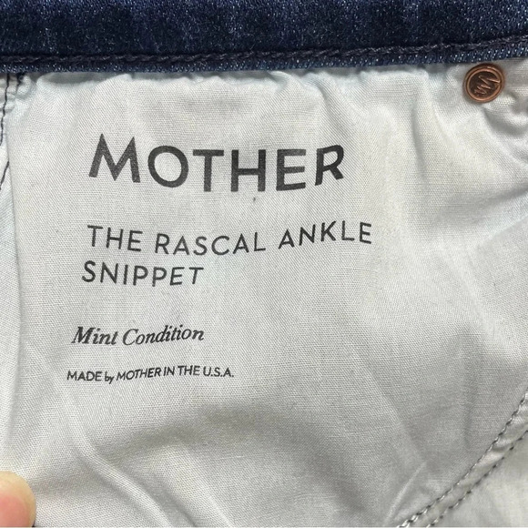 MOTHER The Rascal Ankle Snippet Jeans Color: Mint Condition size 26 - Picture 5 of 16